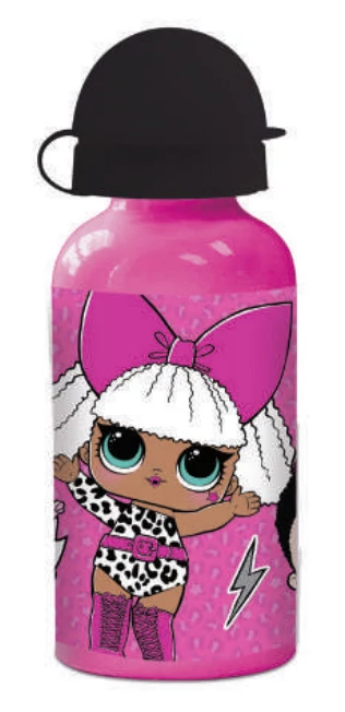 LOL Surprise Pink alumínium kulacs ivókupakkal 400 ml