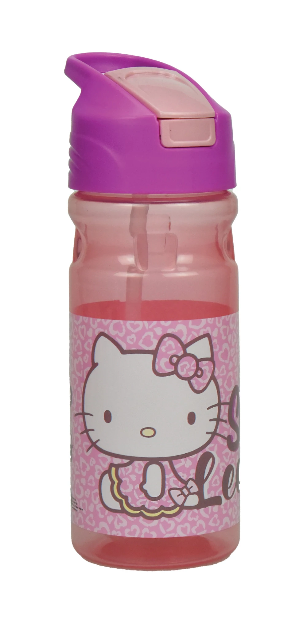Hello Kitty Sweet műanyag szívószálas kulacs 550 ml