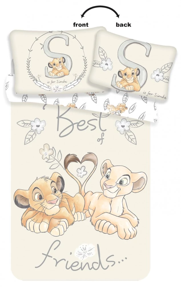 Disney Az Oroszlánkirály Best Friends gyerek, ovis ágyneműhuzat 100×135cm, 40×60 cm