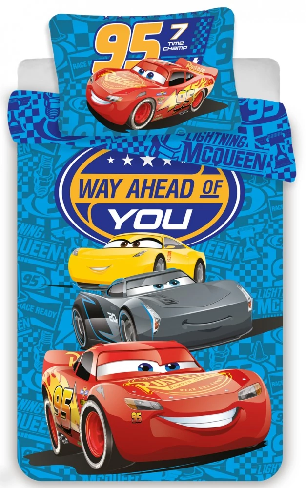 Disney Verdák Way gyerek, ovis ágyneműhuzat 100×135cm, 40×60 cm