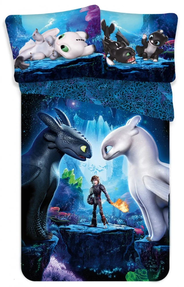 Így neveld a sárkányodat ágyneműhuzat 140×200cm, 65×65 cm