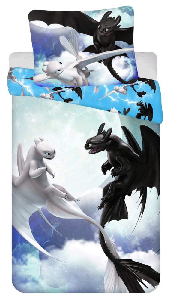 Így neveld a sárkányodat Sky ágyneműhuzat 140×200cm, 70×90 cm