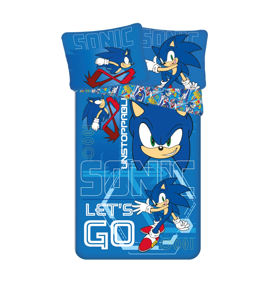 Sonic a sündisznó Let's go ágyneműhuzat 140×200cm, 70×90 cm