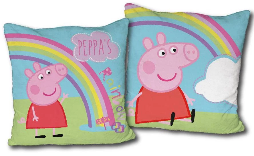 Peppa malac Rainbow párna, díszpárna 40 x 40 cm