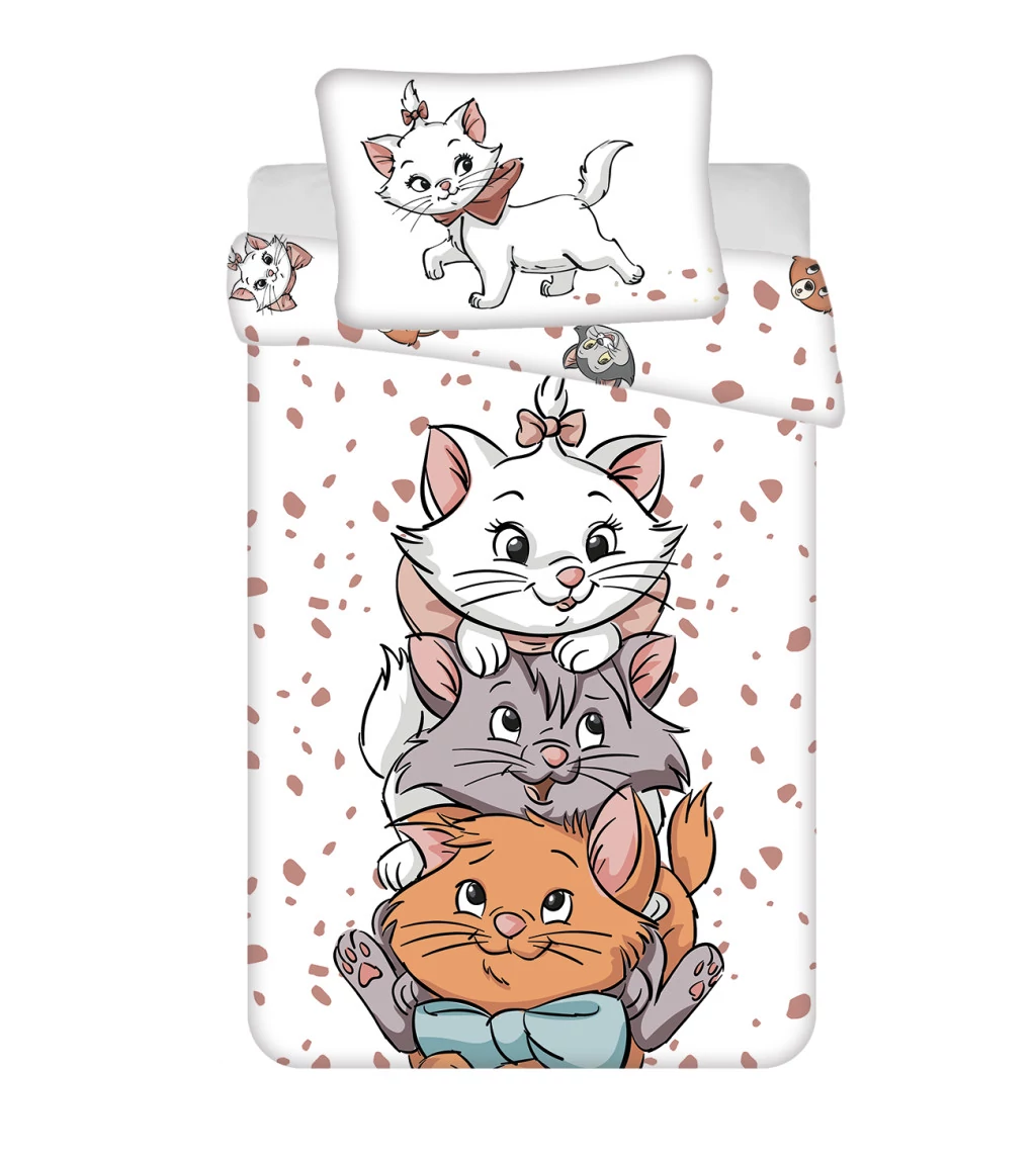 Disney Marie Friends gyerek, ovis ágyneműhuzat 100×135 cm, 40×60 cm