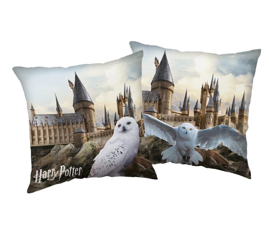 Harry Potter Hedwig at Hogwarts párna, díszpárna 40x40 cm