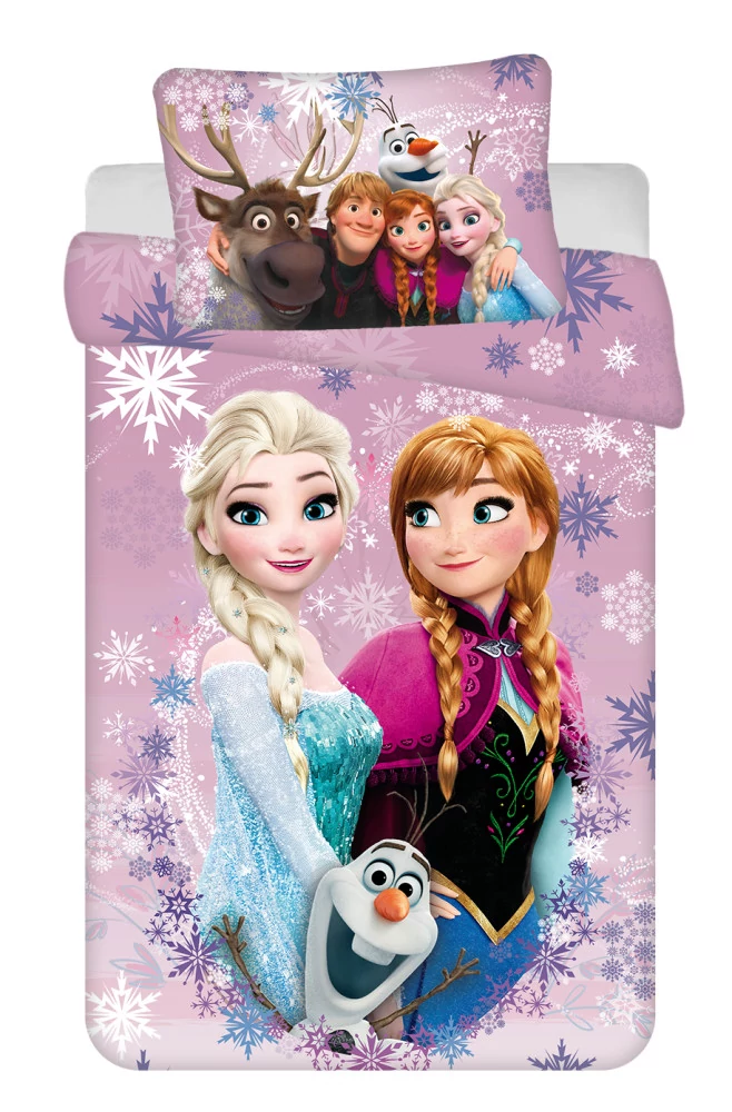 Disney Jégvarázs Purple Frosty gyerek, ovis ágyneműhuzat 100×135 cm, 40×60 cm
