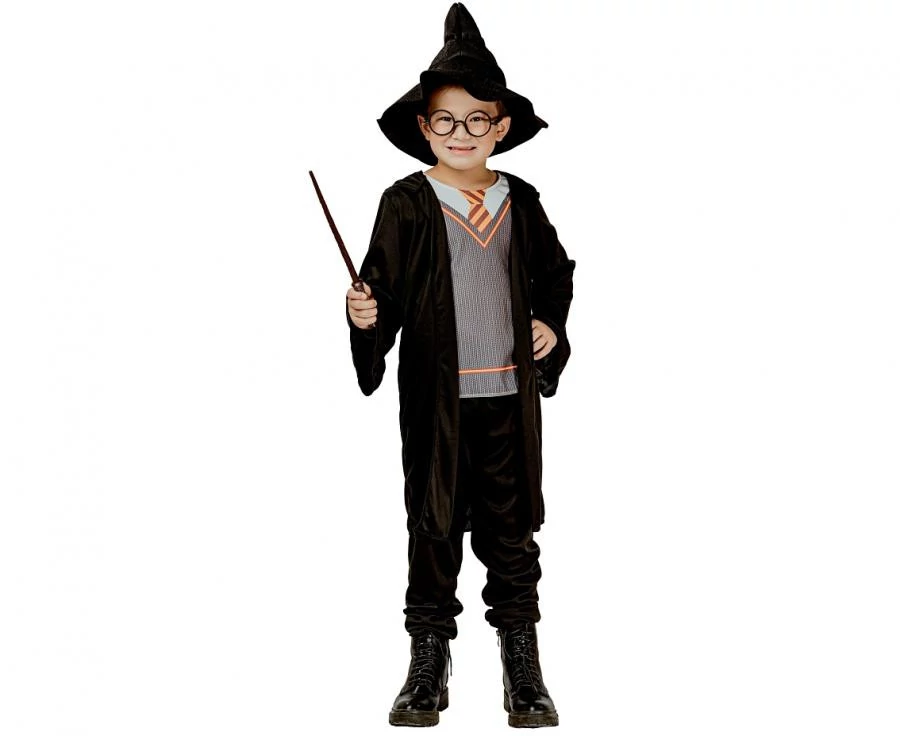 Varázsló Wizard Black jelmez 120/130 cm