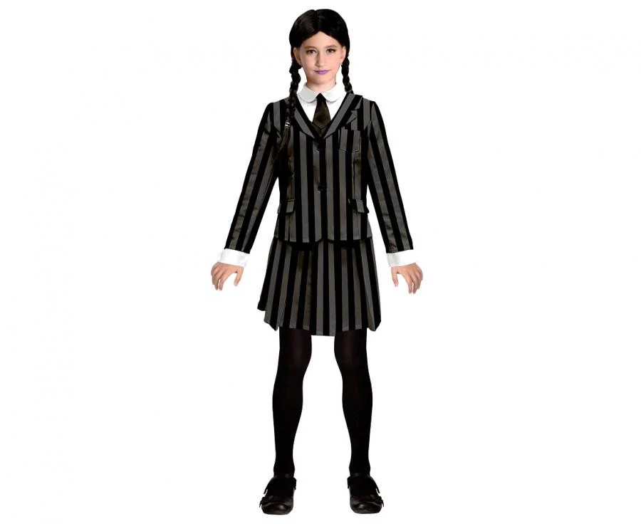 Iskoláslány Gothic Black jelmez 120/130 cm