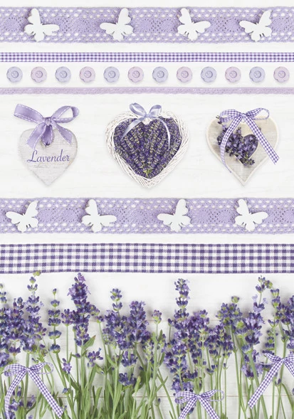 Levendula Heart A/4 gumis mappa