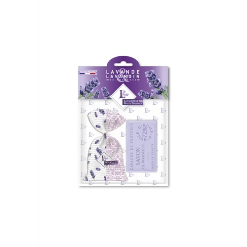 Levendulával töltött Provence zsák 18g+levendulaszappan 100g, LAV.LHP8CP