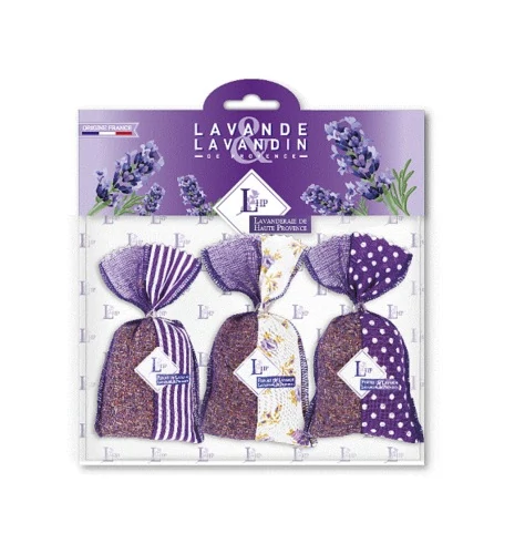 Levendulával töltött Bicolore Violet zsák 18g, 3db-os szett, LAV.LHP6BV