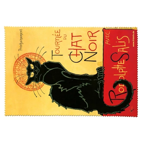 Mikroszálas szemüvegtörlő 18x12,5cm, Chat Noir, FRI.18896