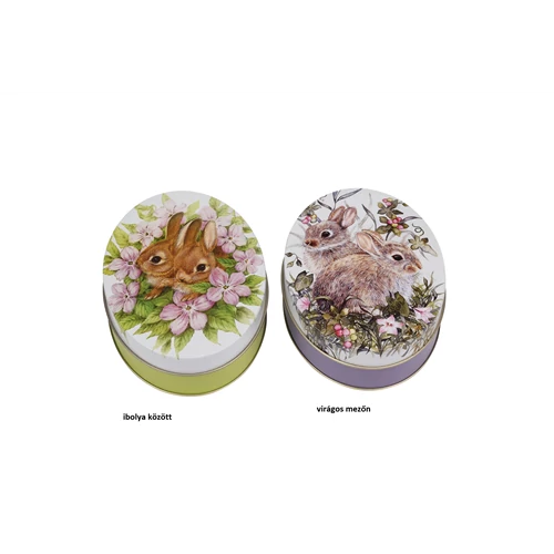 Konyhai fémdoboz 137x107x72mm,oval,Karli & Hopsi, GAW.7254/083