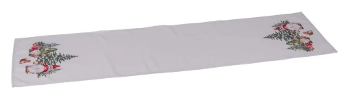Asztali futó 40x150cm, polyester, manók karácsonyfával, Geh.22406228