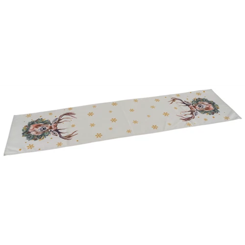 Asztali futó 40x150cm, polyester, szarvasfej koszorúval, Geh.22501245