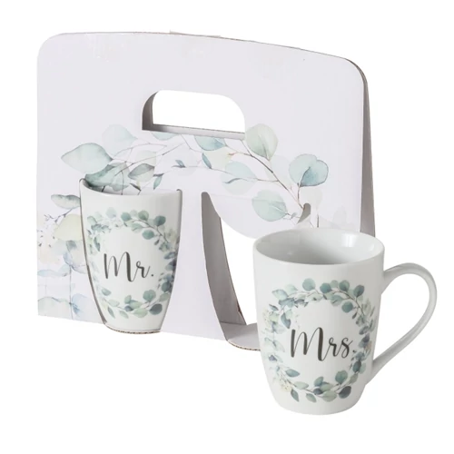 Mr. and Mrs. porcelán bögreszett, 330ml, Eukana, B.G.2045929