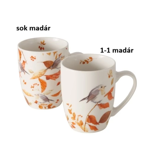 Porcelánbögre 350ml, madaras, Kehly, B.G.2059577