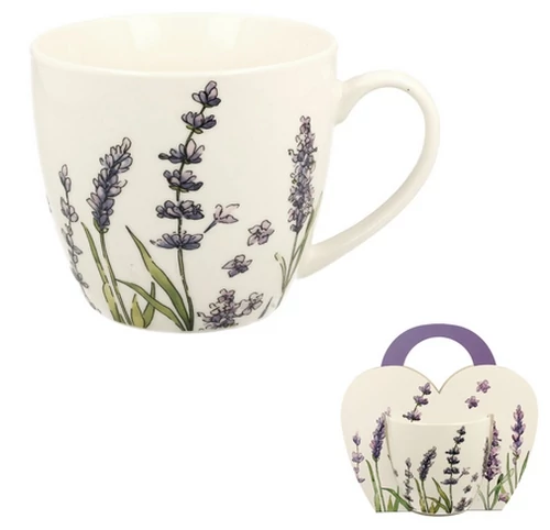 Porcelánbögre 460ml, Classic Lavender, díszcsomagolásban, D.G.21660