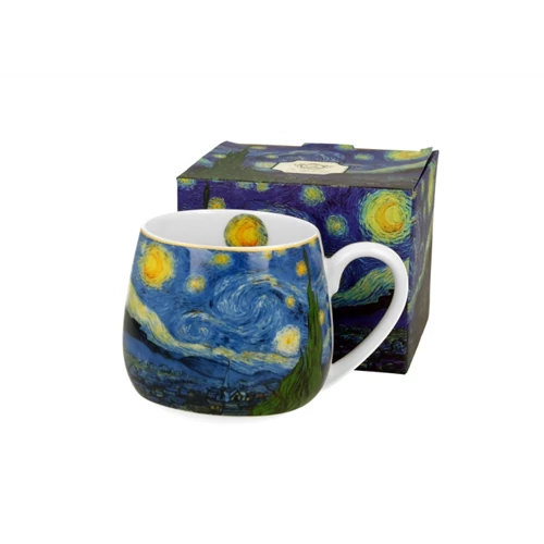 Porcelánbögre 430ml, dobozban, Van Gogh:Csillagos éj, D.G.28621