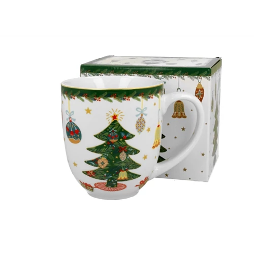 Porcelánbögre 1000ml, dobozban, Around Christmas Tree, D.G.50912