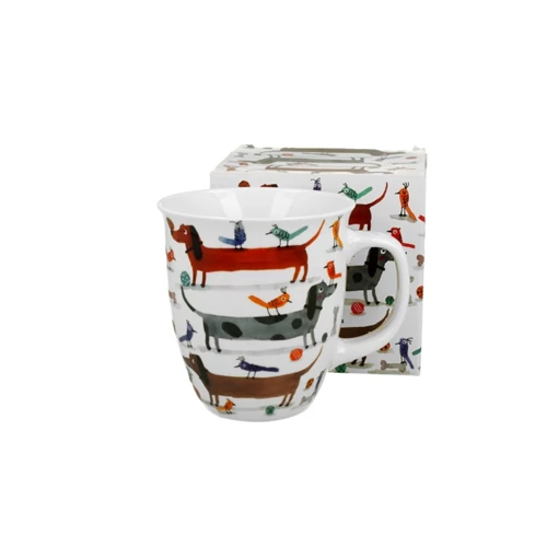 Porcelánbögre 650ml, dobozban, Long Dogs, D.G.53975