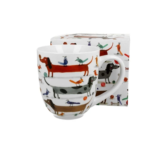 Porcelánbögre 1000ml, dobozban, Long dogs, D.G.53982