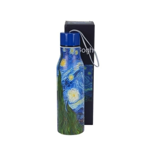 Rozsdamentes acél hőtartó útipalack duplafalú, 0,5L, Van Gogh: Csillagos éj, D.G.57508