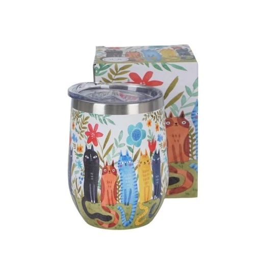 Rozsdamentes acél hőtartó pohár 330ml, Garden Felines, D.G.61086