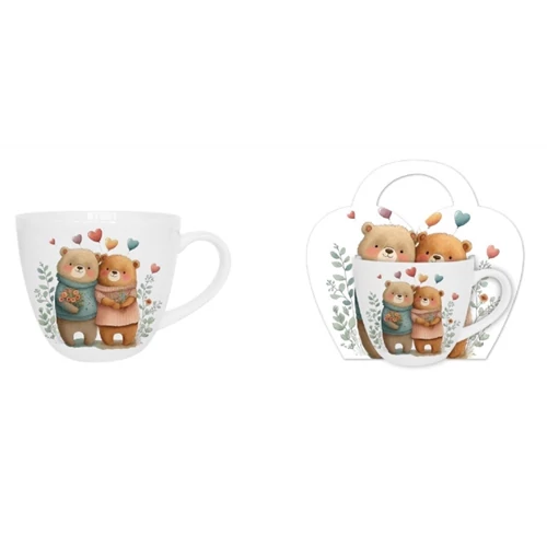Porcelánbögre 460ml, díszcsomagolásban, Bears 2, D.G.61512