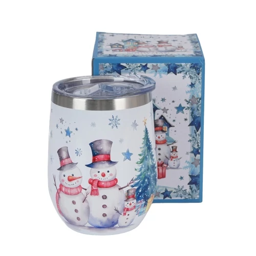 Rozsdamentes acél hőtartó pohár 330ml, Snowman, D.G.68672
