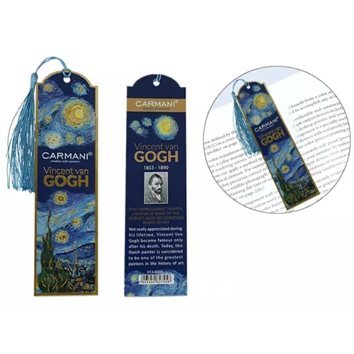 Papír könyvjelző 5x18cm, Van Gogh: Csillagos éj, H.C.013-5000