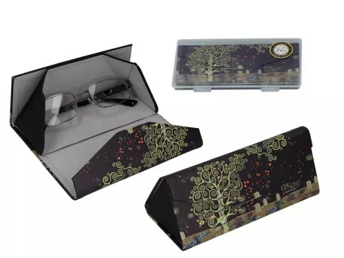 Összehajtható műanyag szemüvegtok 0,57x16x6cm, dobozban, Klimt: Életfa, H.C.021-8361