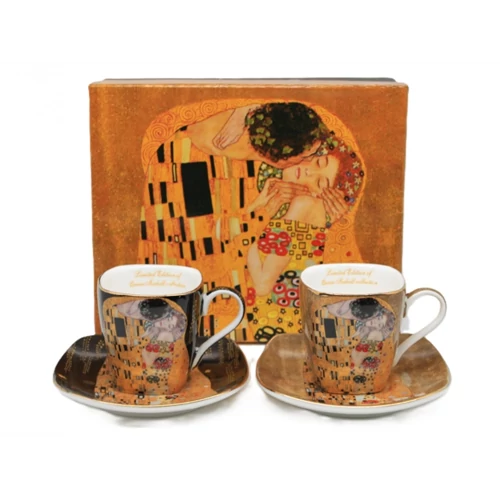Porceláncsésze+alj,100ml,2 személyes,Klimt:The Kiss, P.P.W24KL06-15224