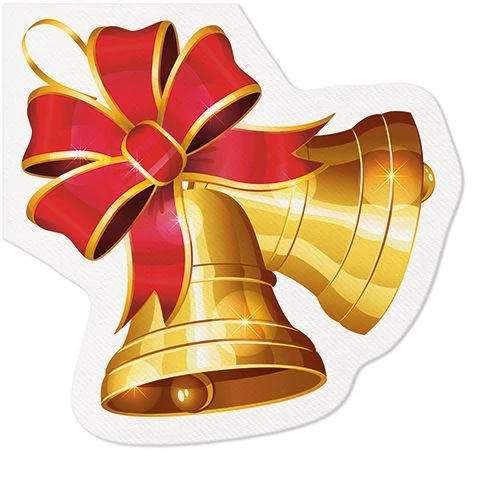 Christmas Bells airlaid papírszalvéta 32 cm,10 db-os, P.W.AAS200100