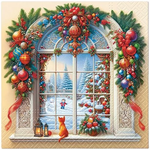 Holiday Arch Decor papírszalvéta 33x33cm,20db-os, P.W.SDL239900