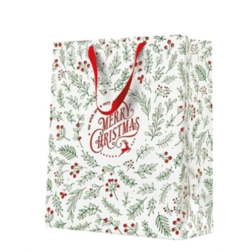 Green Floral Magic papír ajándéktáska large 26,5x33,5x13cm, P.W.AGB2020205