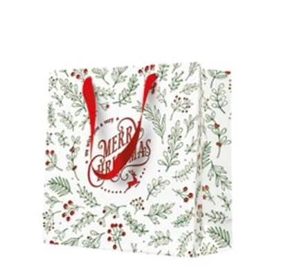 Green Floral Magic papír ajándéktáska cd-s 17x17x6cm, P.W.AGB2020210