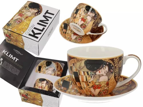 Porceláncsésze+alj 250ml, Klimt:The Kiss, H.C.532-8201