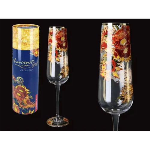 Pezsgős üvegpohár dobozban, 300ml, Van Gogh: Napraforgók, H.C.841-6401