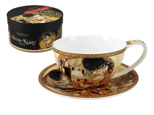 Porceláncsésze+alj 360ml,dobozban,Klimt:The Kiss, H.C.532-3201