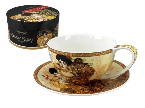 Porceláncsésze+alj 360ml,dobozban,Klimt:Adele Bloch, H.C.532-3205