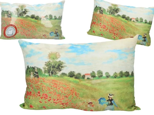 Párna 40x60cm,polyester, Monet:Pipacsmező, H.C.023-8410