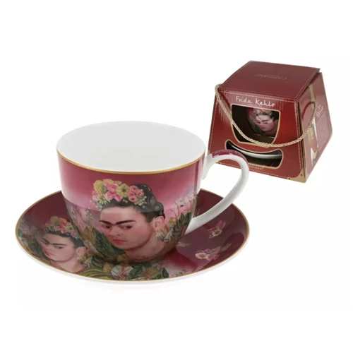 Porceláncsésze+alj, 410ml, dobozban, Frida Kahlo, H.C.836-0102