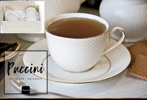 Puccini porceláncsésze+alj,250ml,2 személyes,dobozban, V.B.08831