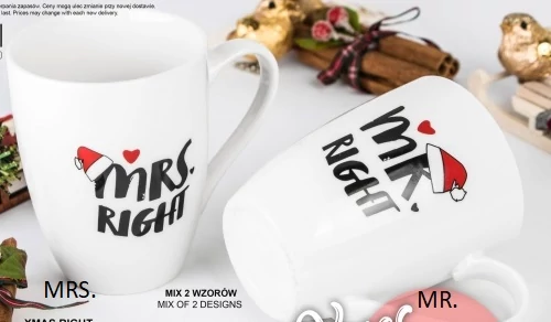 Xmas Right porcelánbögre 360ml, V.B.17550