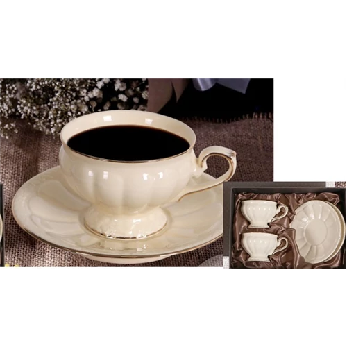 Alba porceláncsésze+alj, 2 személyes, 280ml, dobozban, V.B.20987