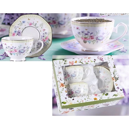 Joana porceláncsésze+alj, 260ml, 2 személyes, dobozban, V.B.23322