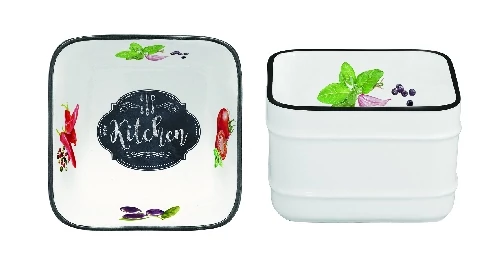 Porcelántálka 9x9cm, Kitchen Basics, R2S.1614KIBK