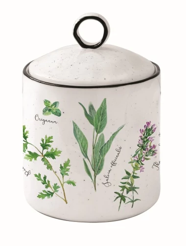 Porcelán konyhai tároló 10,5x15,5cm,Herbarium, R2S.2212HERU